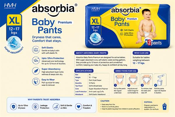 Absorbia Baby Premium Pants XL