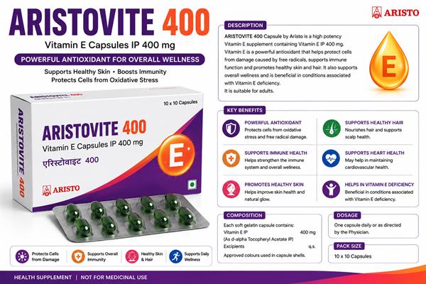 ARISTOVITE 400 Vitamin E Capsules