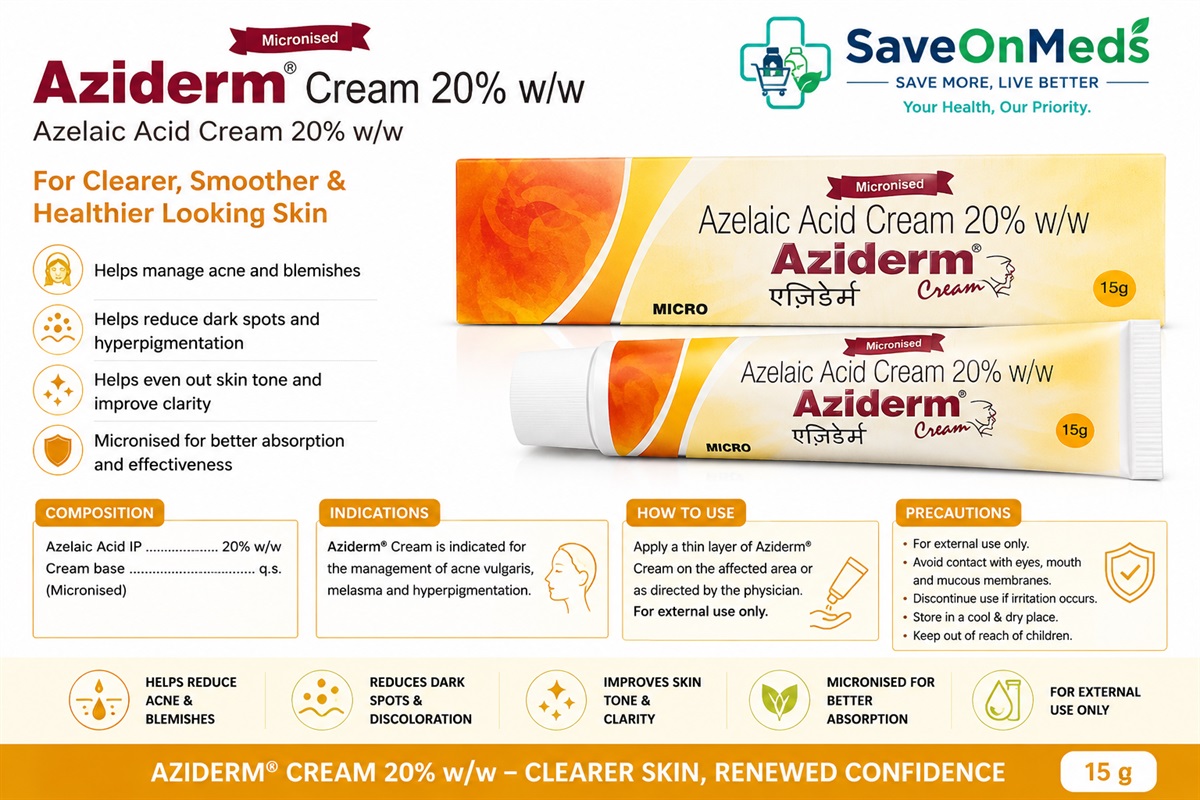 Aziderm 20% cream 15g