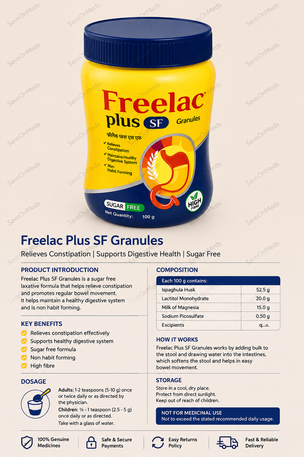 Freelac plus sf granules 100 g