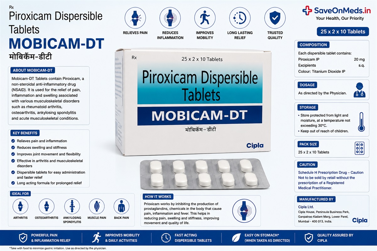Mobicam-dt piroxicam dispersible tablets