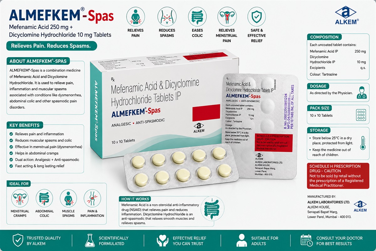 Almefkem-spas tablets 10's