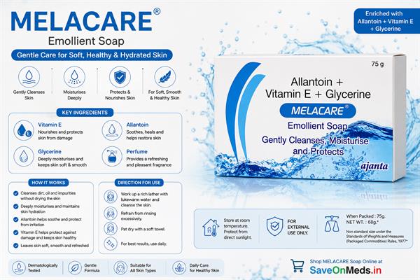 MELACARE EMOLLIENT SOAP