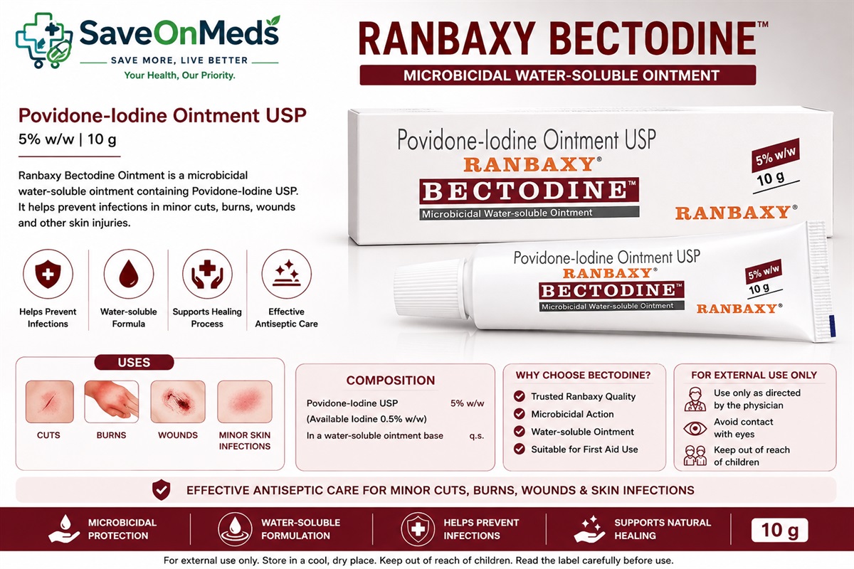 Bectodine ointment 10g – povidone-iodine usp 5% w/w