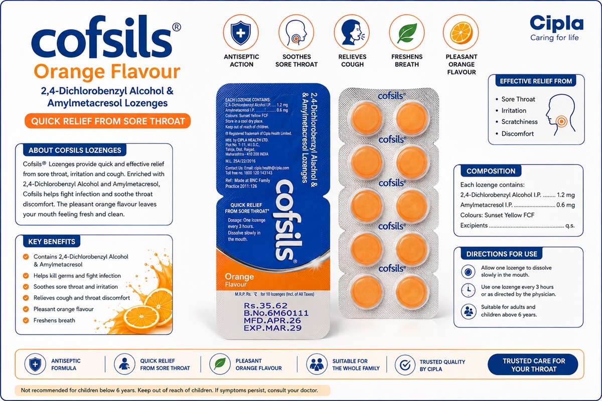 Cofsils orange flavour(10 pcs)