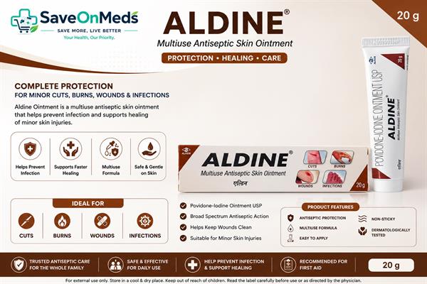 Aldine ointment 20g – povidone-iodine multiuse antiseptic skin ointment