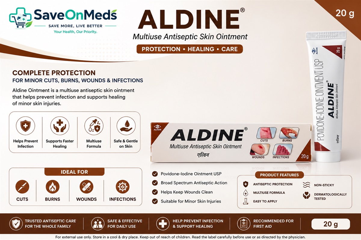 Aldine ointment 20g – povidone-iodine multiuse antiseptic skin ointment
