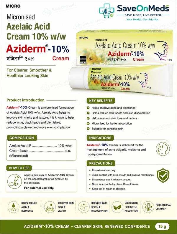 Aziderm-10% cream 15g
