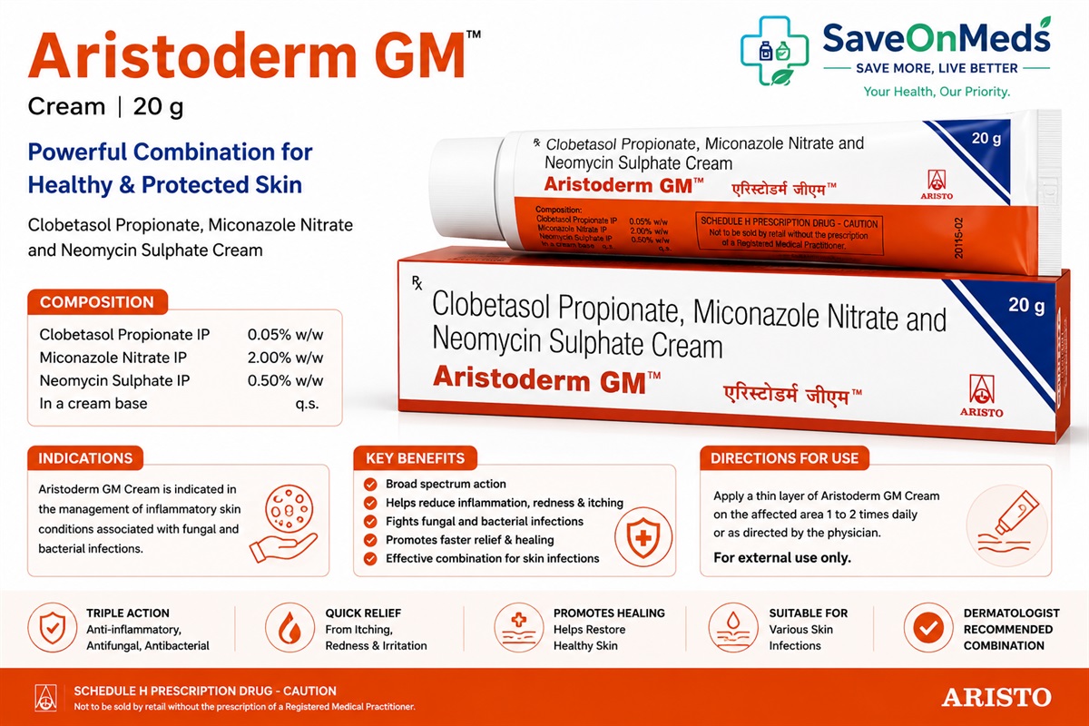 Aristoderm gm cream 20 gm