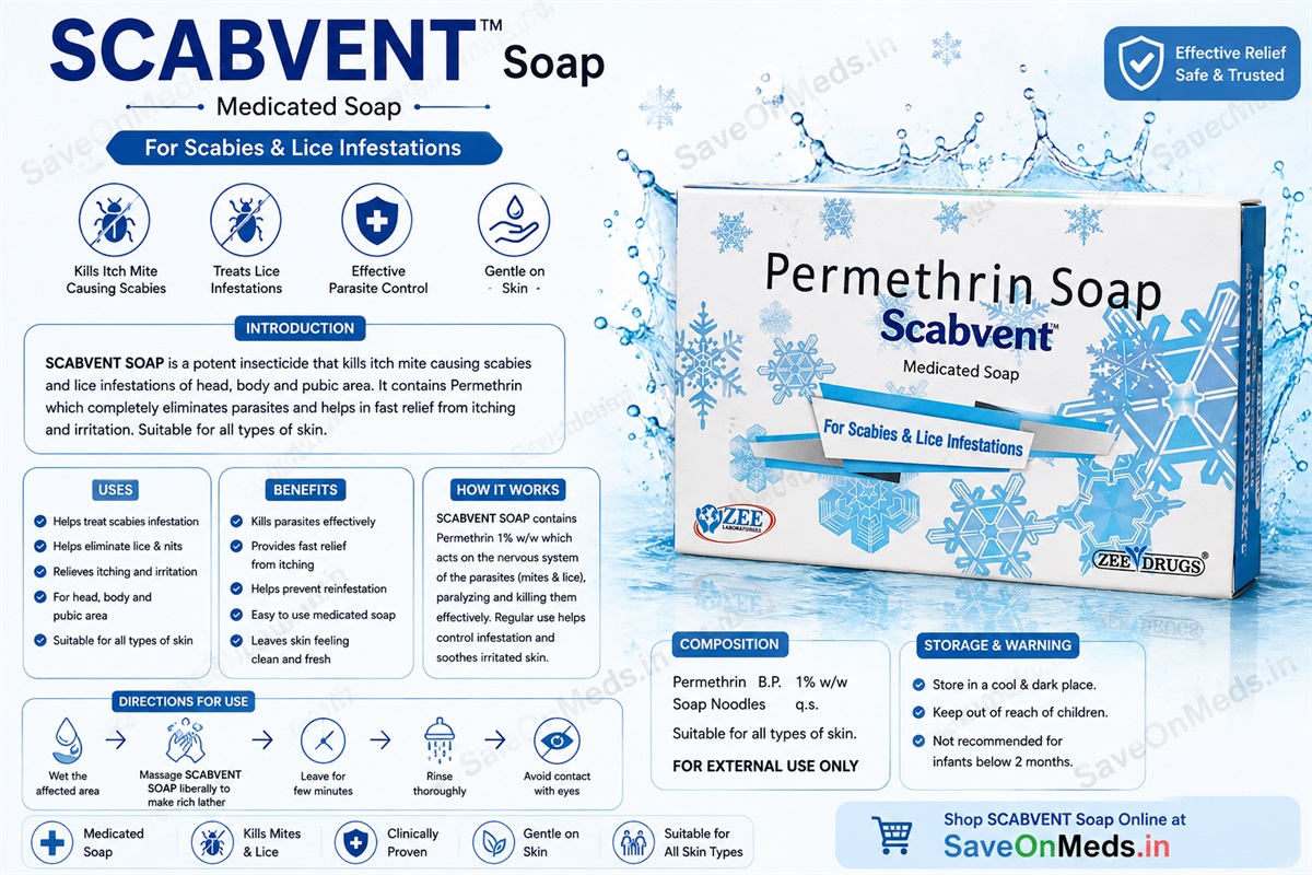 Scabvent soap 75gms