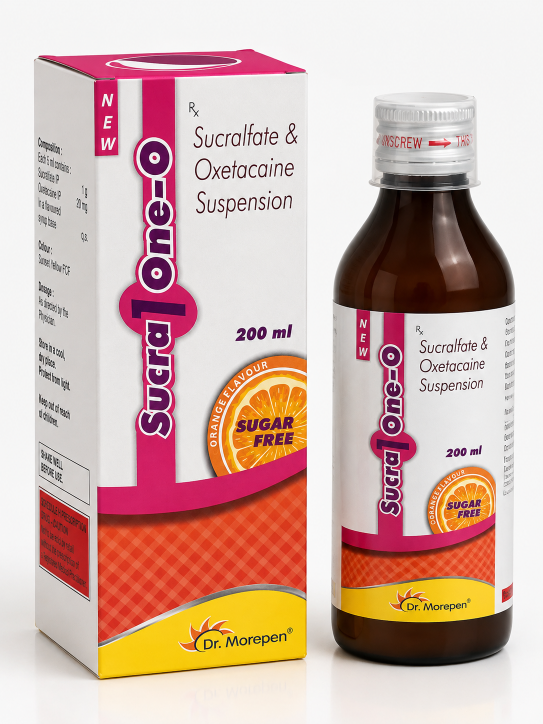 Sucra1one-o suspension 200 ml | sucralfate & oxetacaine oral suspension